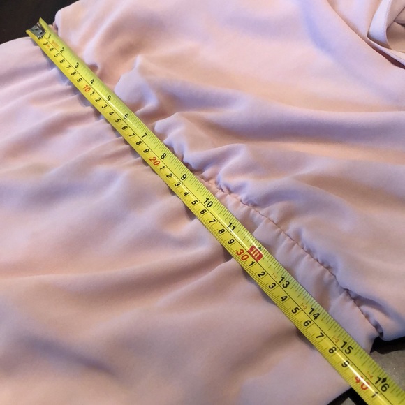 BCBG Chevron silver bead detailed sleeveless chiffon ballet slipper pink gown - Picture 13 of 14